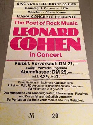 Concert Ticket - Munich 1979